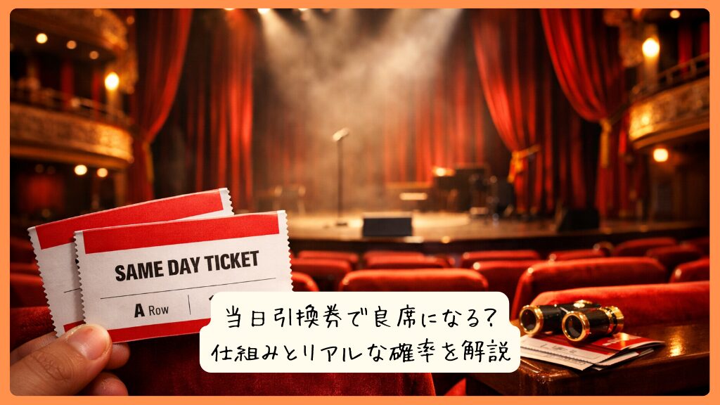 当日引換券で良席になる？仕組みとリアルな確率を解説