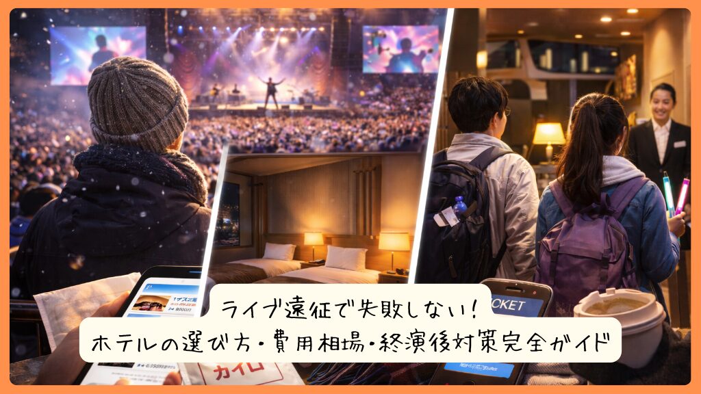 ライブ遠征で失敗しない！ホテルの選び方・費用相場・終演後対策完全ガイド