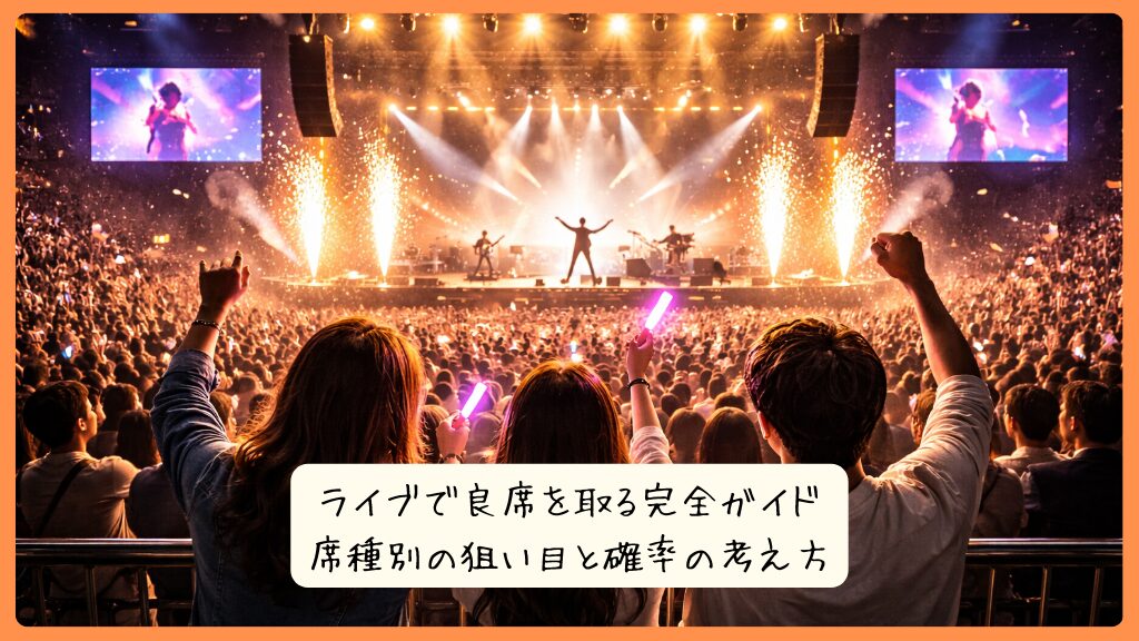 ライブで良席を取る完全ガイド｜席種別の狙い目と確率の考え方