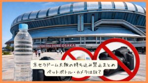 京セラドーム大阪の持ち込み禁止まとめ｜ペットボトル・カメラはOK？