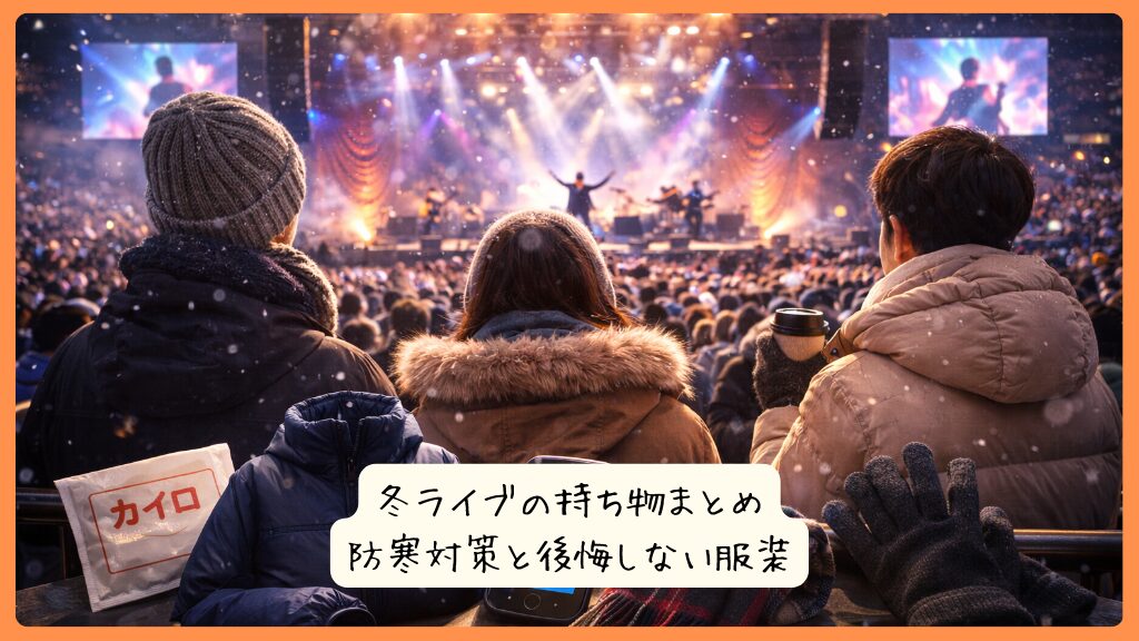 冬ライブの持ち物まとめ｜防寒対策と後悔しない服装