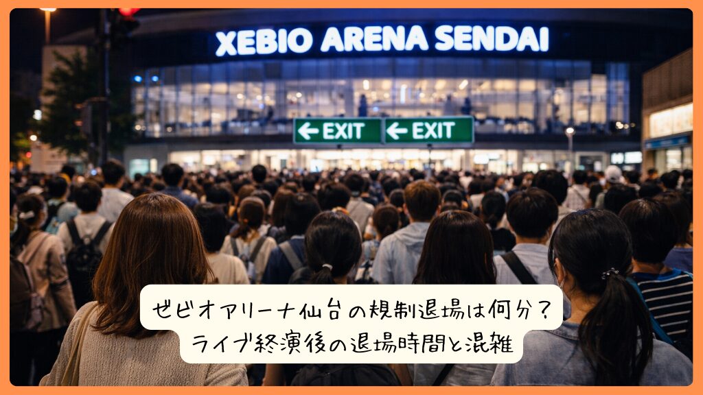 ゼビオアリーナ仙台の規制退場は何分？ライブ終演後の退場時間と混雑