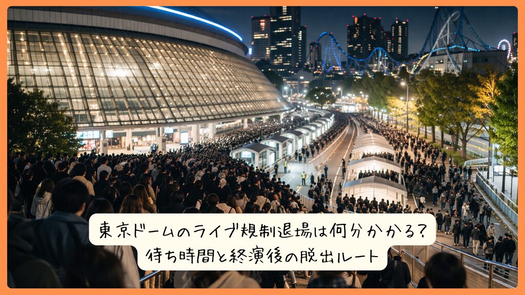 東京ドームのライブ規制退場は何分かかる？待ち時間と終演後の脱出ルート