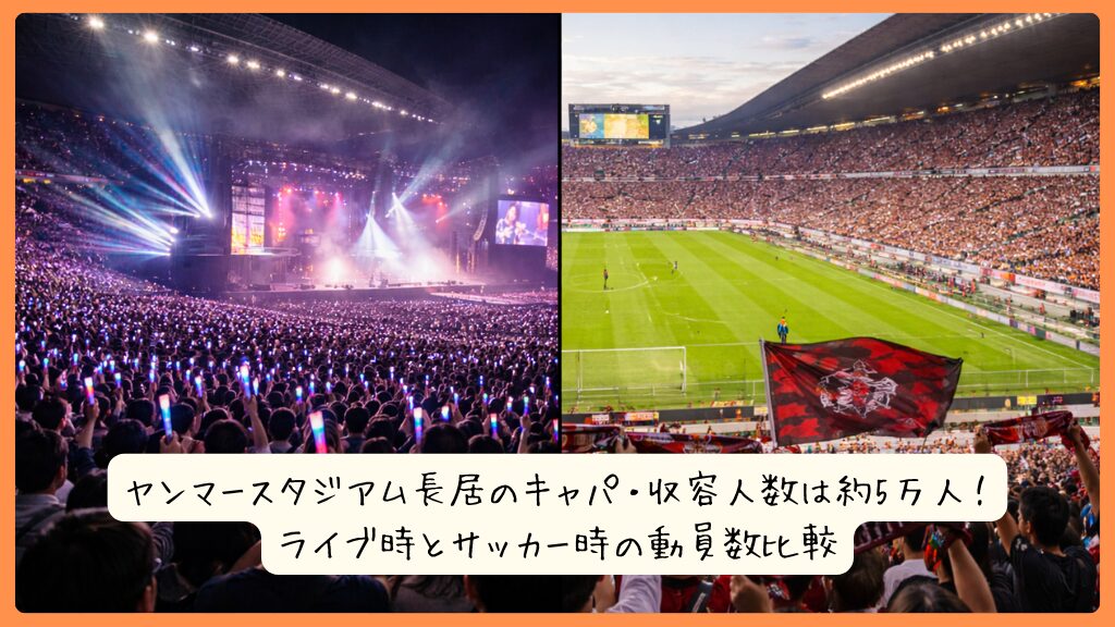 ヤンマースタジアム長居のキャパ・収容人数は約5万人！ライブ時とサッカー時の動員数比較